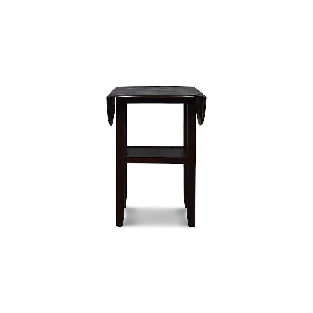 Gia 3-Piece 42" Wood Counter Drop Leaf Table Set, Ebony. Picture 5