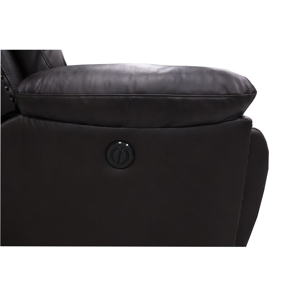 Nikko Glider Recliner W/Pwr Fr-Brown. Picture 2