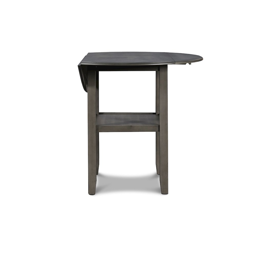Gia 3-Piece 42" Wood Counter Drop Leaf Table Set, Gray. Picture 7