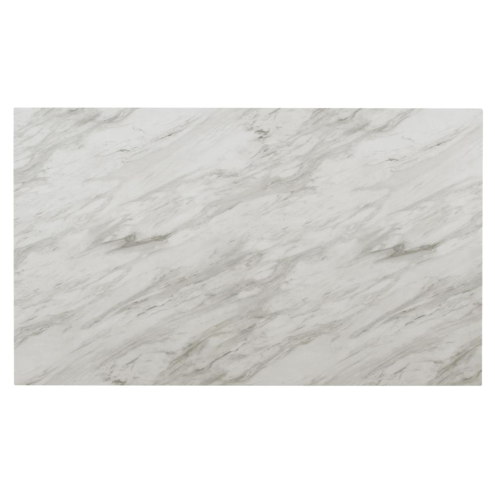 Furniture Celeste Wood Dining Table with Faux Marble Top in Espresso. Picture 3