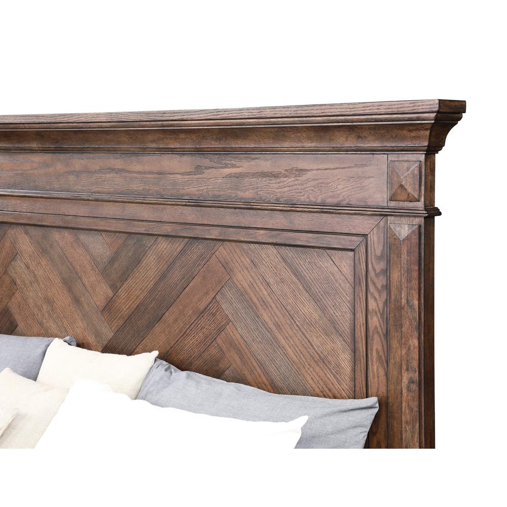 Furniture Mar Vista Contemporary Solid Wood 6/6 Ek Bed in Walnut. Picture 3