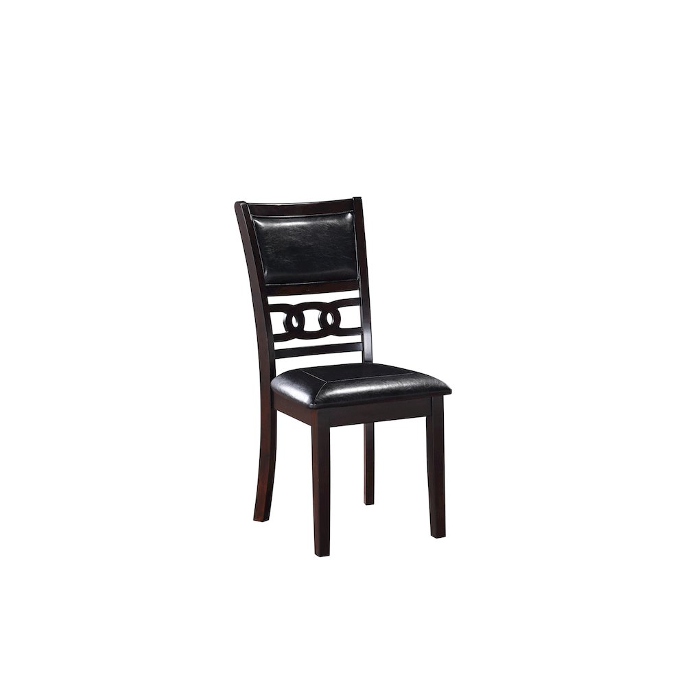 Gia 5-Piece 60" Wood Rectangular Dining Set with 4 Chairs in Ebony. Picture 13