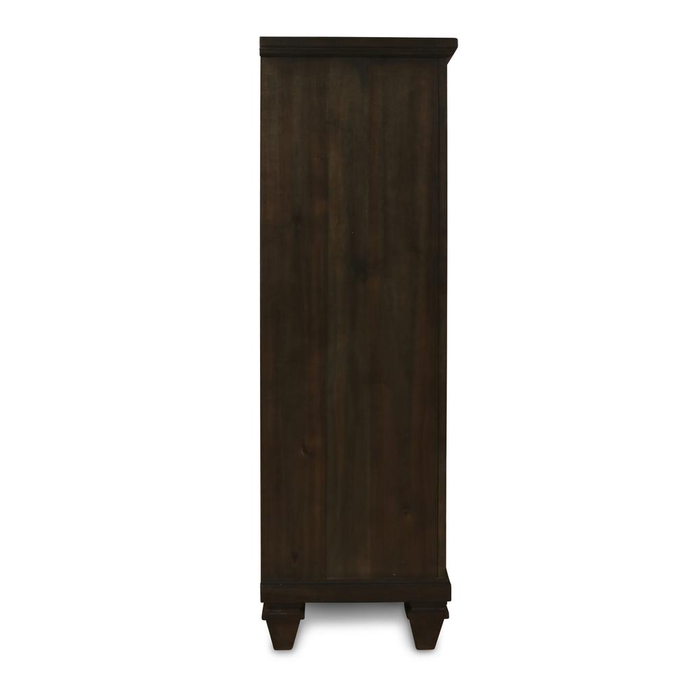 Furniture Sevilla Solid Wood 5-Drawer Chest in Walnut. Picture 4