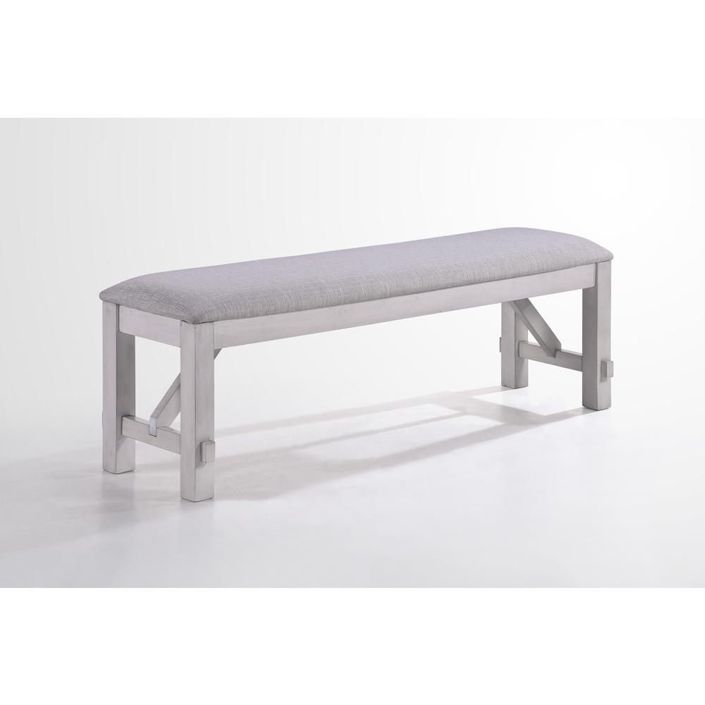 Maisie Bench-White/ Brown. Picture 1