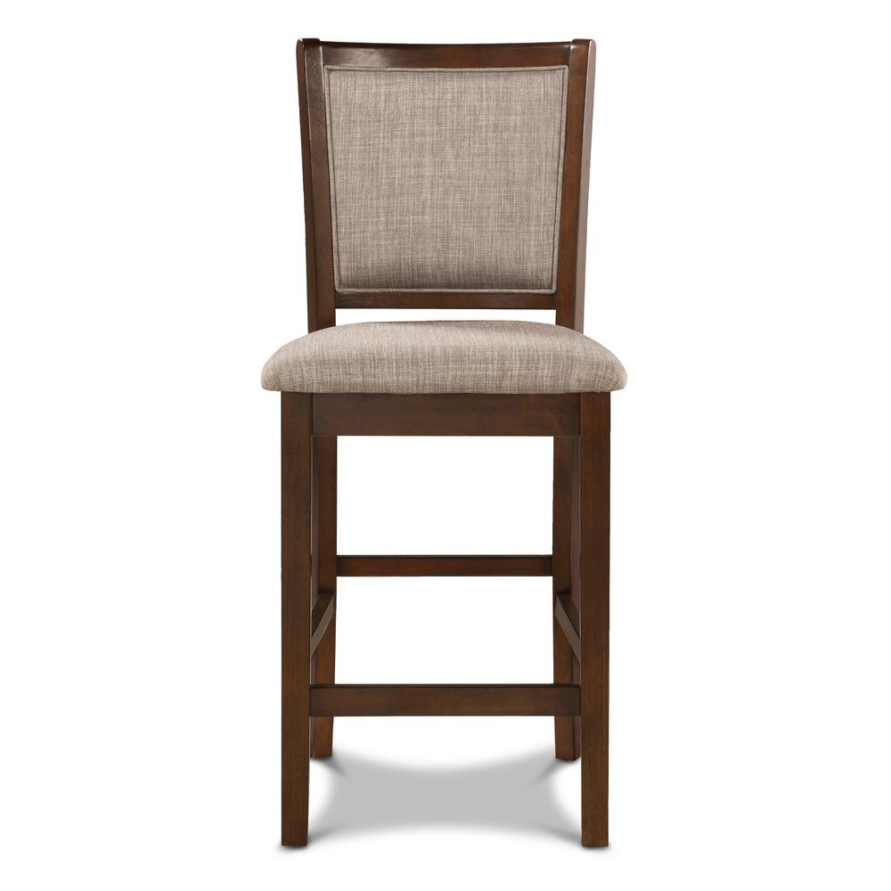 Amy 5-Piece Wood Round Counter Set with 4 Chairs in Cherry. Picture 6