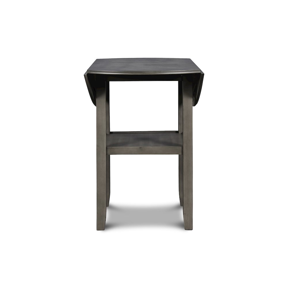 Gia 3-Piece 42" Wood Counter Drop Leaf Table Set, Gray. Picture 5