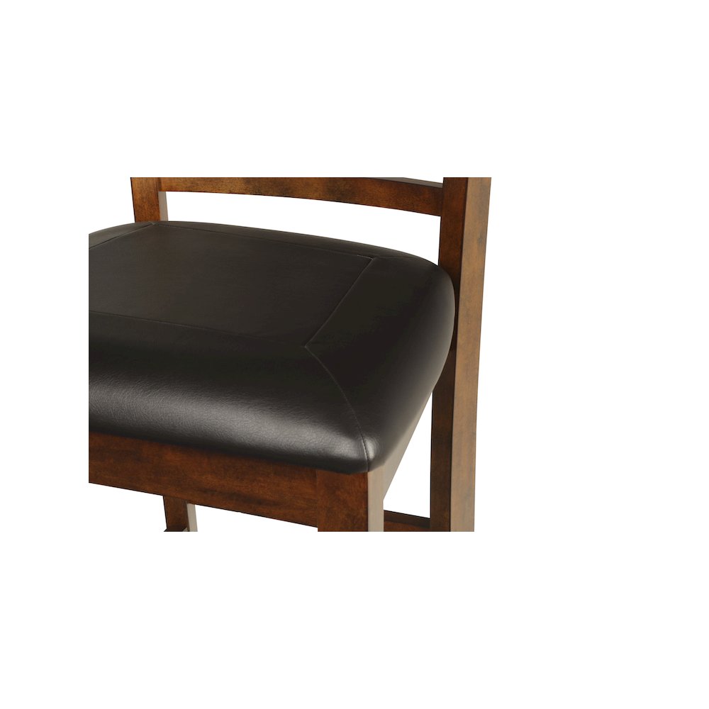 Gia 3-Piece 42" Wood Counter Drop Leaf Table Set, Brown. Picture 10