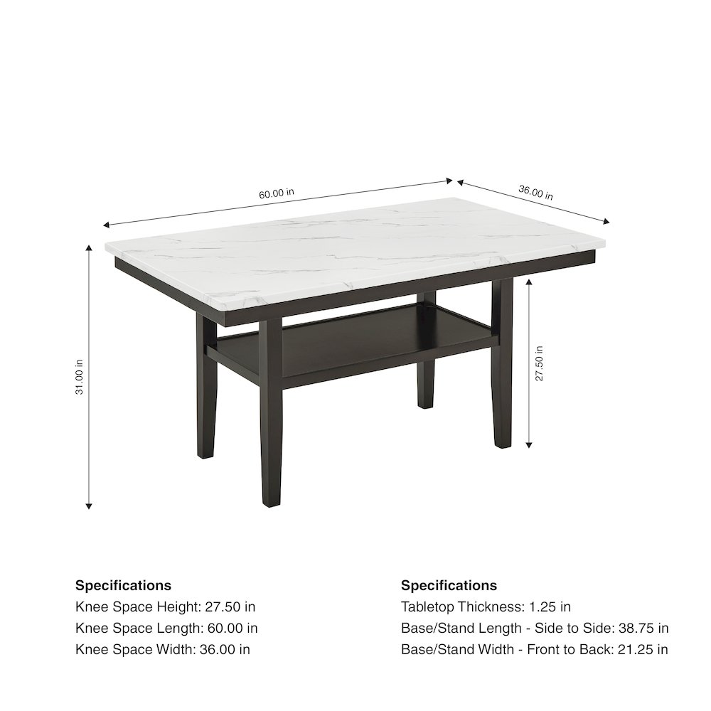 Carissa 7-Piece Wood Rectangle Dining Set in Stone. Picture 13