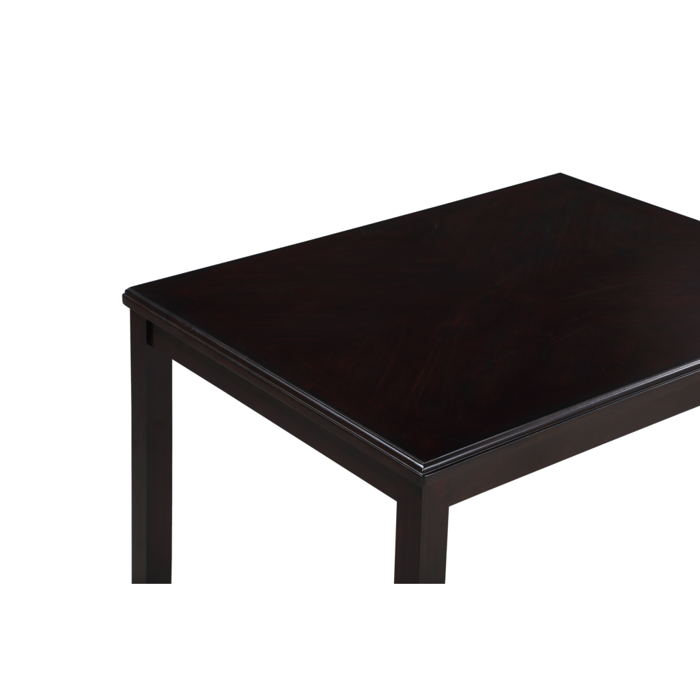 Gia 5-Piece 48" Wood Rectangular Dining Set with 4 Chairs in Ebony. Picture 11