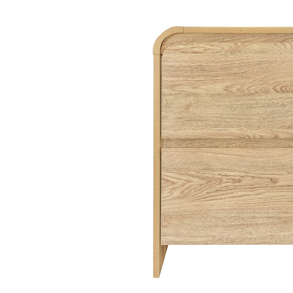 Mara Wood 2-Drawer End Table in Natural/Beige. Picture 8