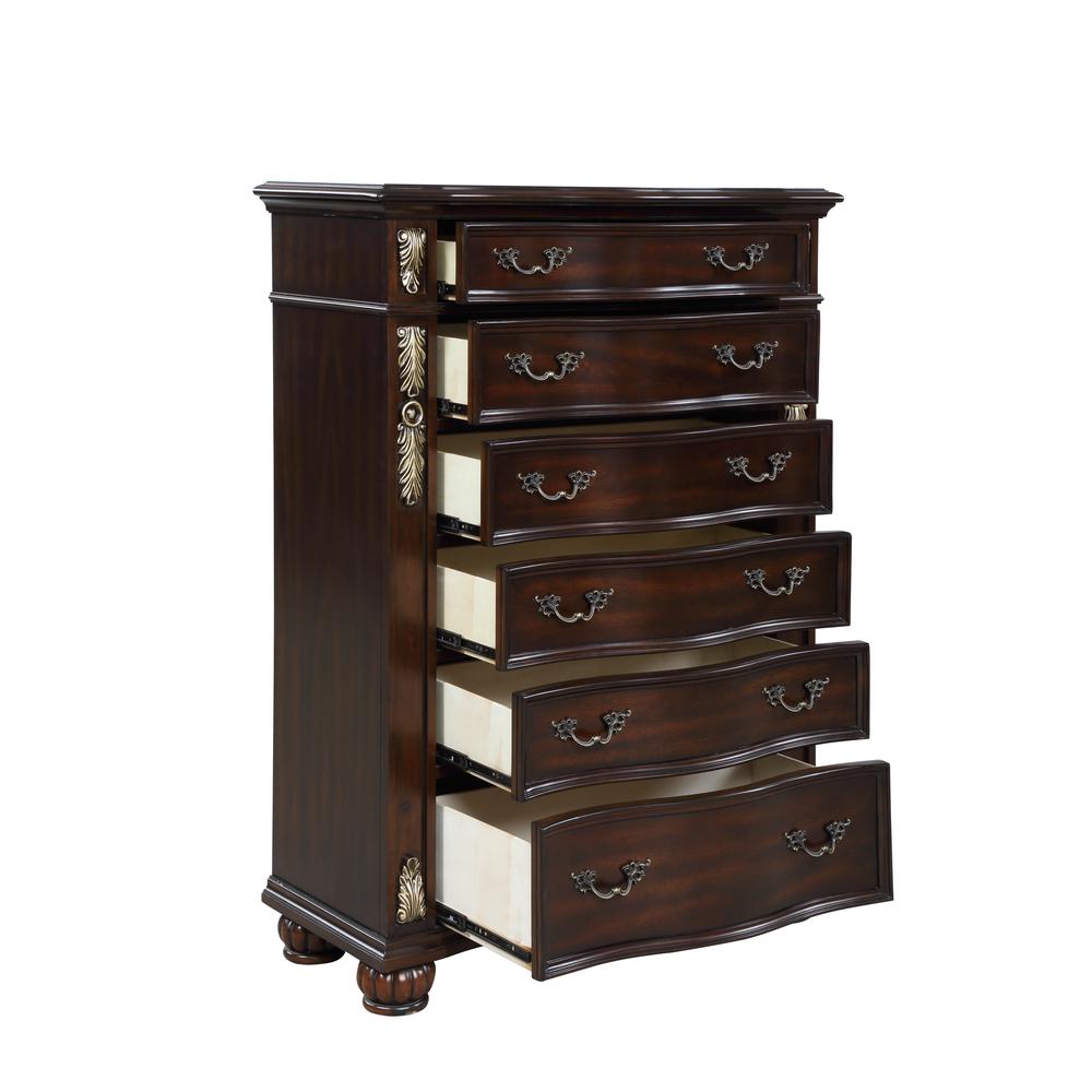 Furniture Maximus Solid Wood 6-Drawer Chest in Madeira. Picture 3