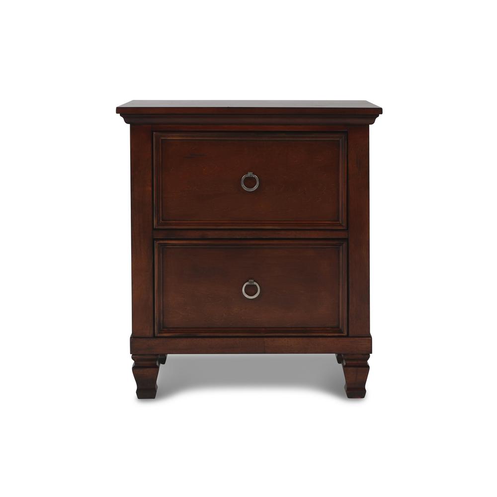 Furniture Tamarack 5-Piece Wood King Bedroom Set in Brown Cherry. Picture 6