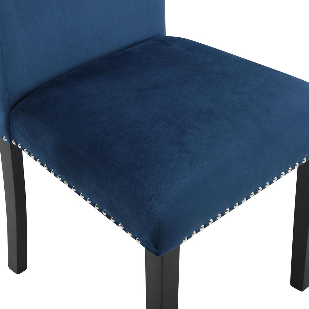Furniture Celeste Faux Marble Dining Set- 1 Table  4 Blue Chairs. Picture 12