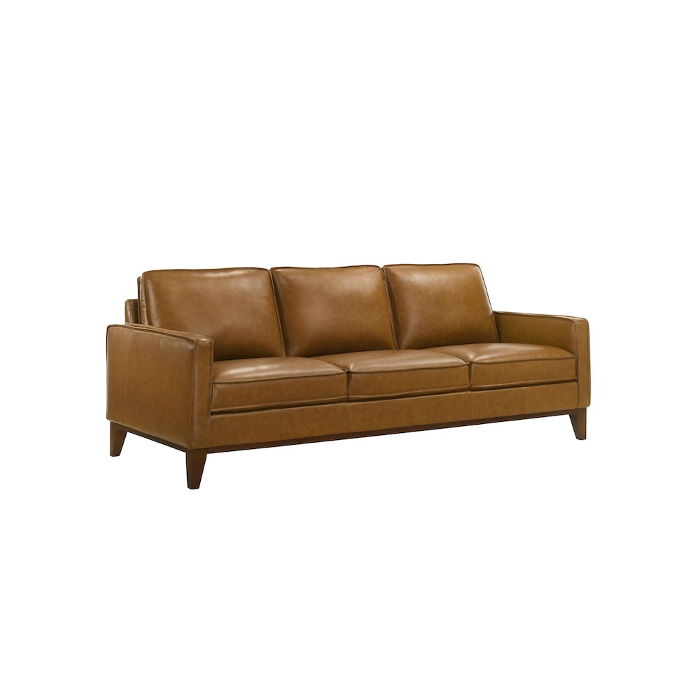 Caspar 3-Piece Leather Living Room Set, Caramel. Picture 8