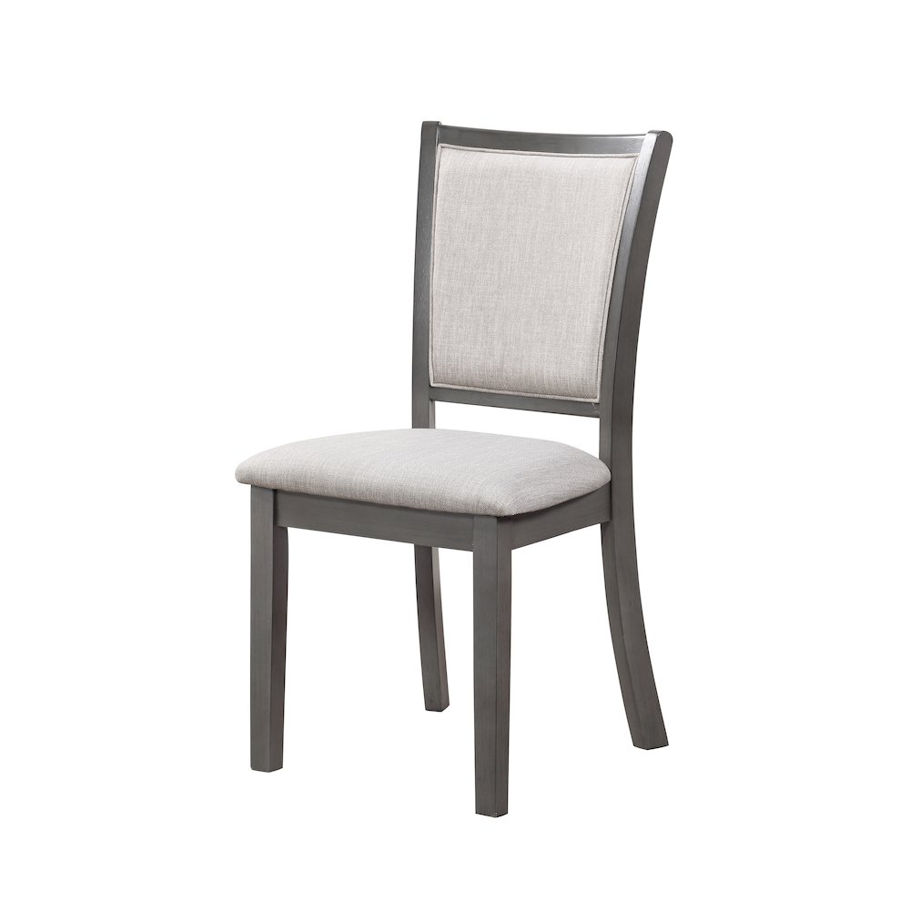 Amy Wood Dining Chair in Gray (Set of 6). Picture 1