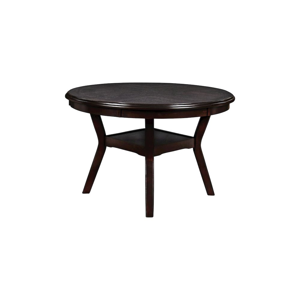 Gia 5-Piece 47" Wood Round Dining Set, Ebony. Picture 3
