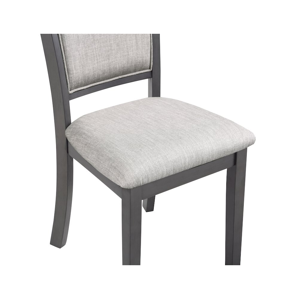 Amy Wood Dining Chair in Gray (Set of 6). Picture 5