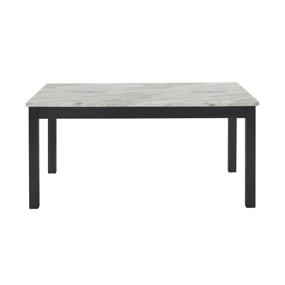 Furniture Celeste Faux Marble Dining Set- 1 Table  4 Black Chairs. Picture 4