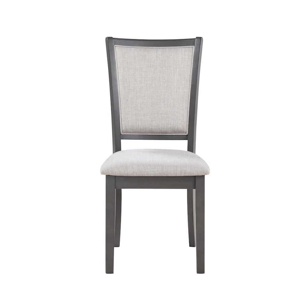 Amy Wood Dining Chair in Gray (Set of 6). Picture 2