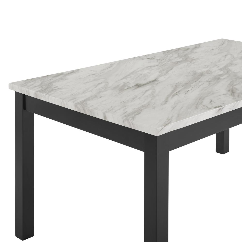 Furniture Celeste Faux Marble Dining Set- 1 Table  4 Black Chairs. Picture 6