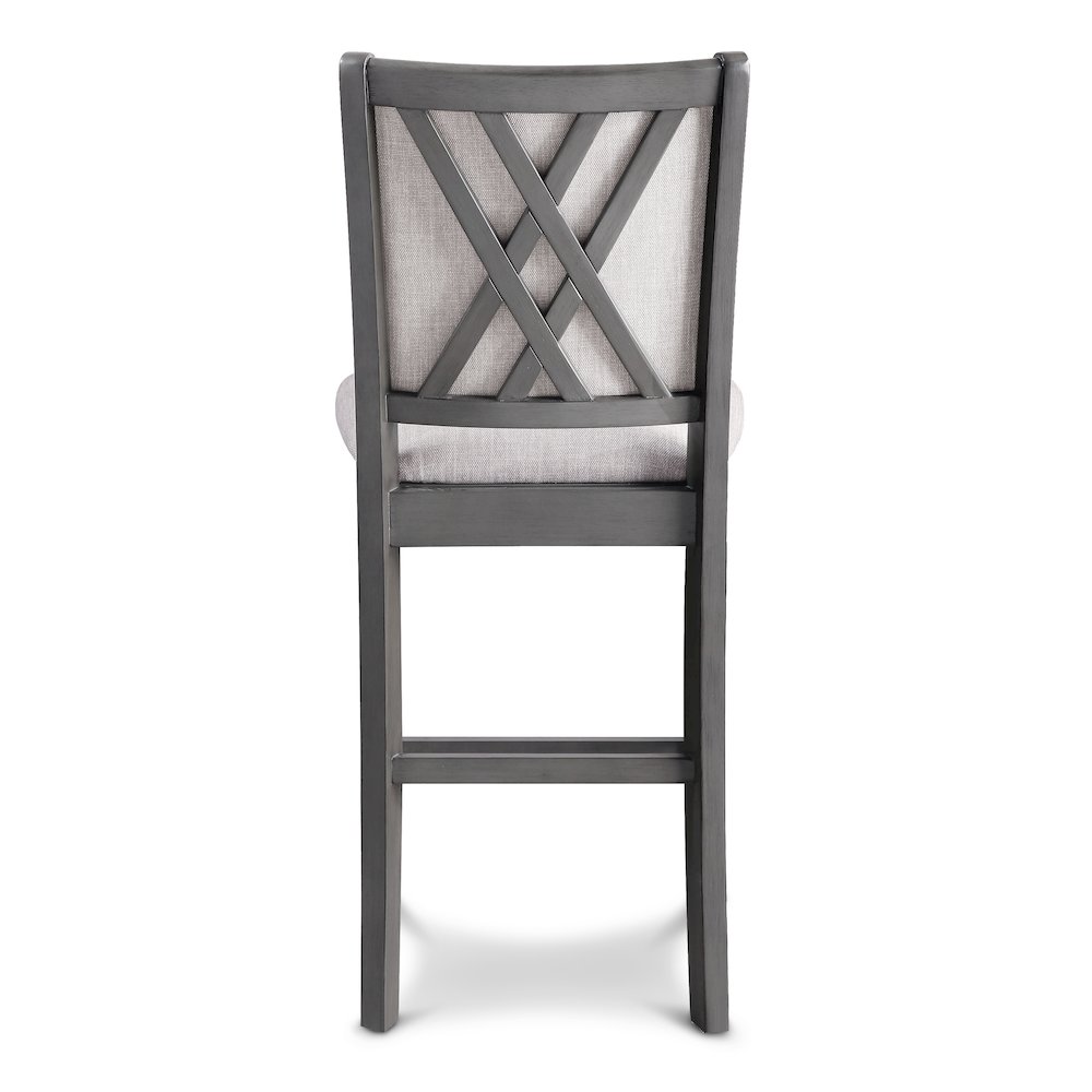 Amy Wood Counter Chair in Gray (Set of 6). Picture 5