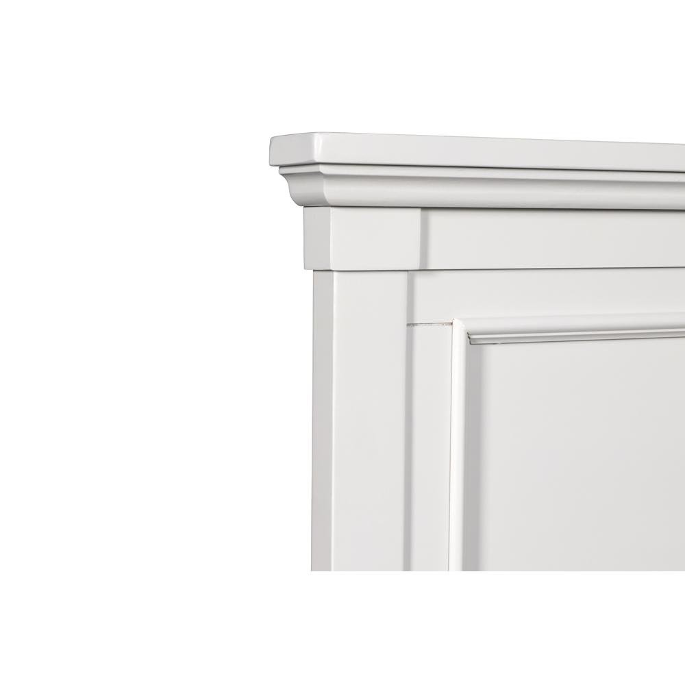 Furniture Tamarack Solid Wood King Panel Bed in White. Picture 5