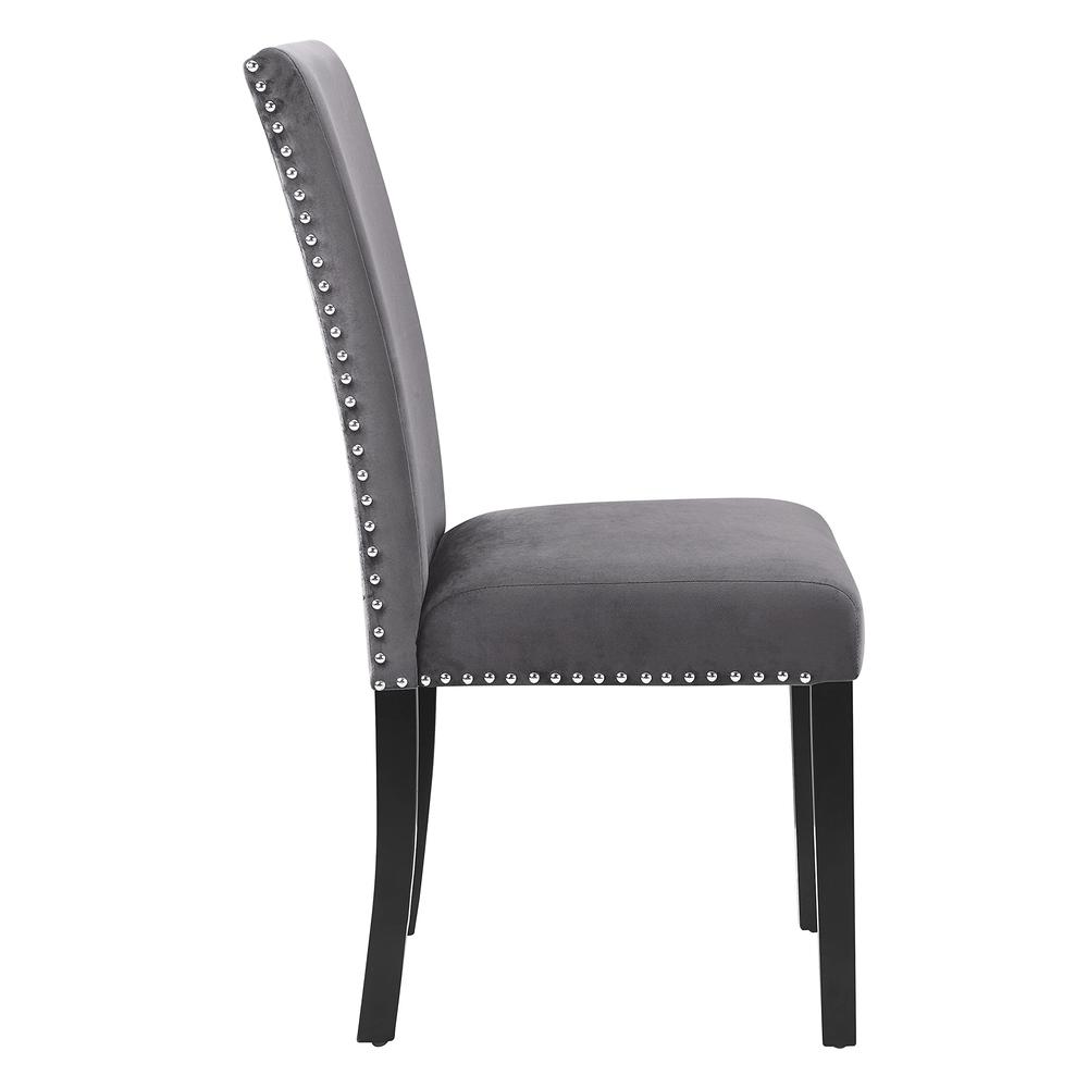 Celeste Gray Wood Upholstered Dining Chair (Set of 6). Picture 4