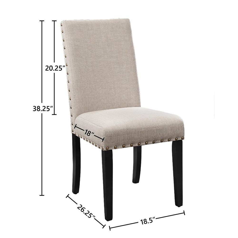 Crispin Natural Beige Solid Wood Dining Chair (Set of 6). Picture 4