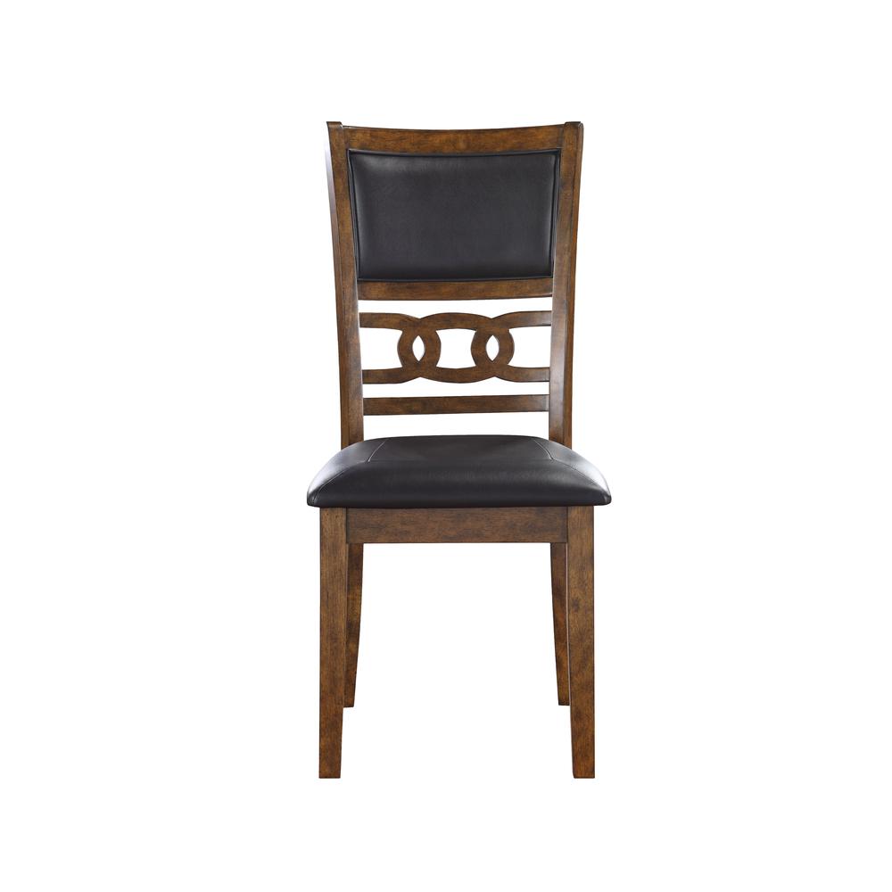 Furniture Gia Faux Leather Dining Chairs in Brown (Set of 2). Picture 3