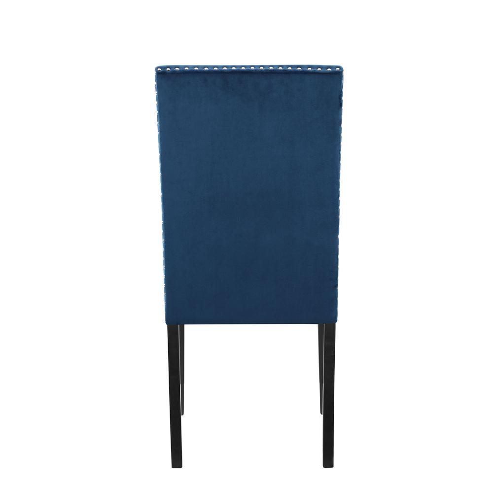 Furniture Celeste Faux Marble Dining Set- 1 Table  4 Blue Chairs. Picture 11