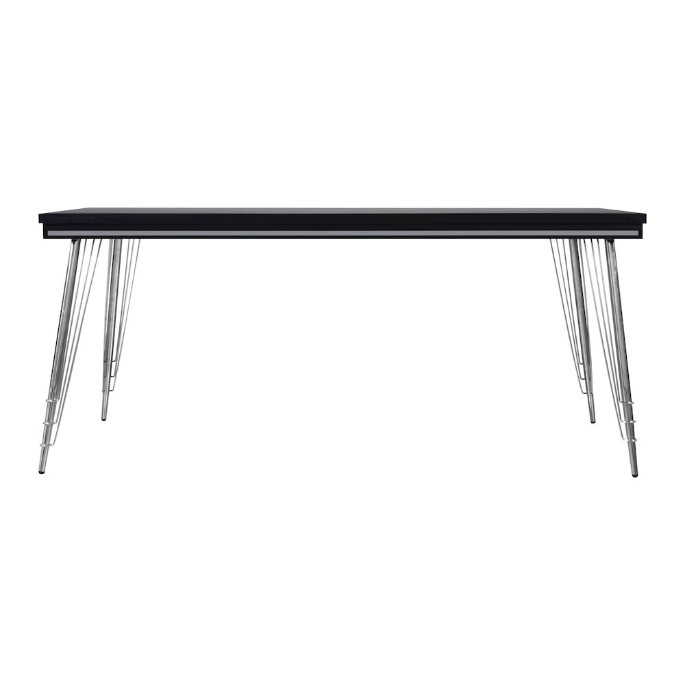 Ava 5-Piece Wood Upholstered Dining Set in Black. Picture 3