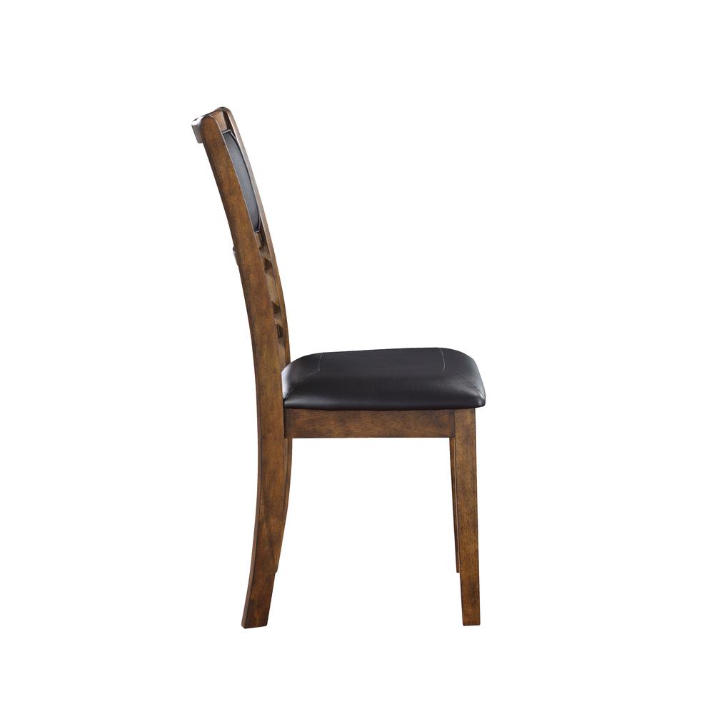 Furniture Gia Faux Leather Dining Chairs in Brown (Set of 2). Picture 4