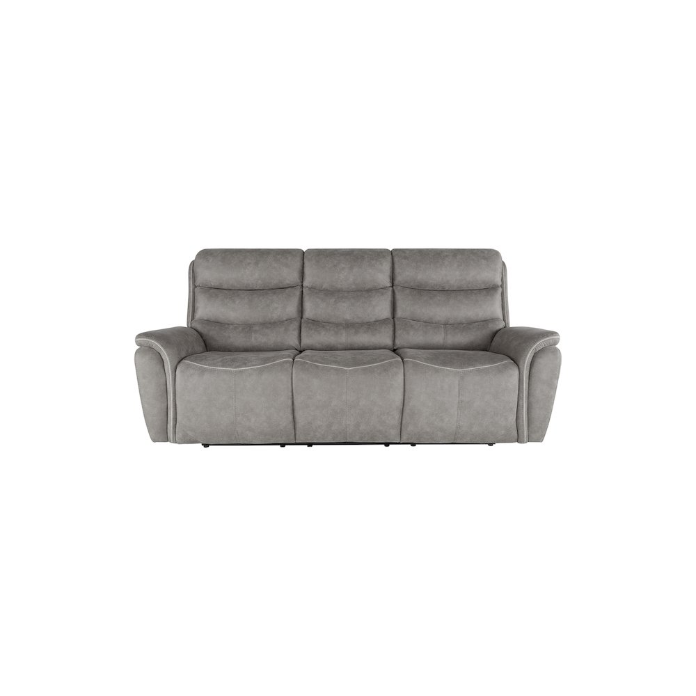 Kamari 3-Piece Fabric Power Living Room Set, Gray. Picture 7