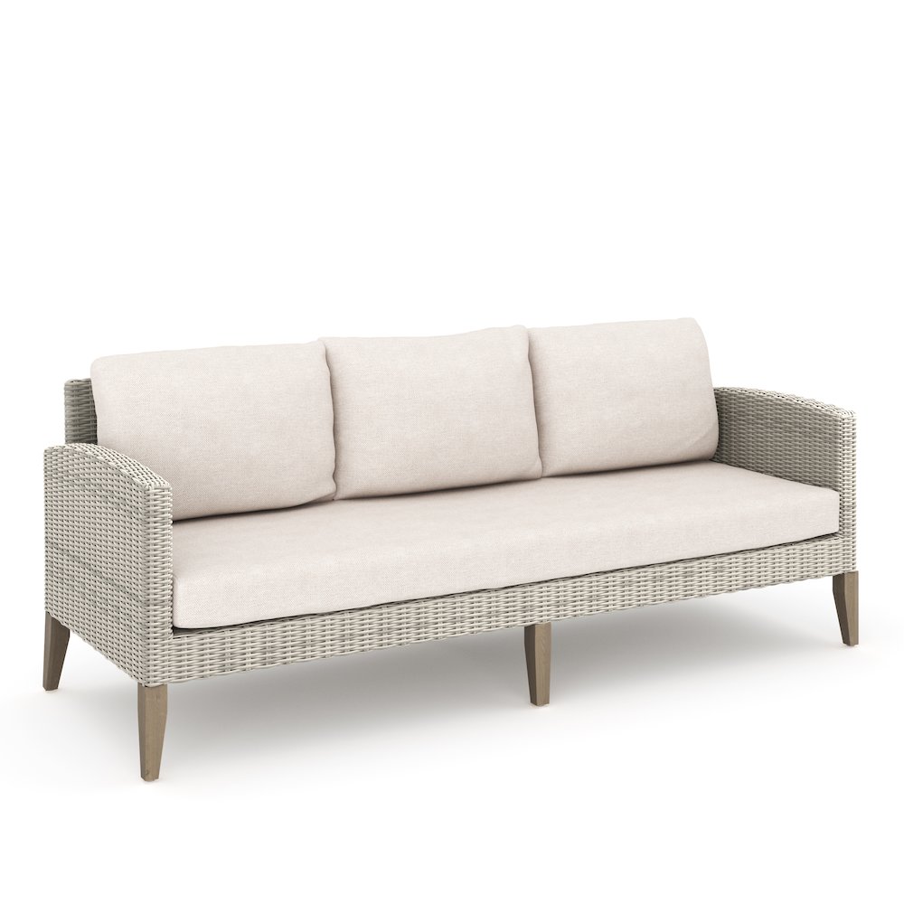 Carezza 5-Piece Wood Patio Conversation Set, Taupe. Picture 1
