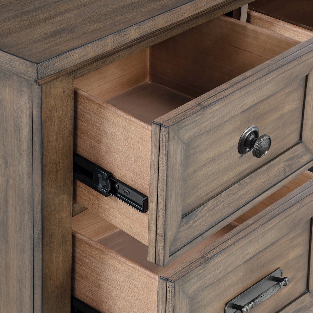 Mariana Wood 9-Drawer Dresser, Vintage Mocha. Picture 6