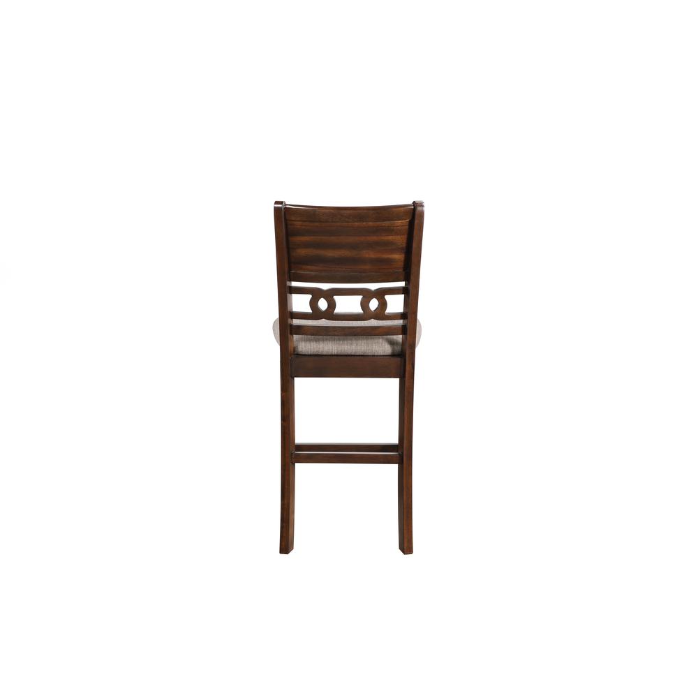 Furniture Gia Solid Wood Counter Chairs in Cherry Brown (Set of 2). Picture 5