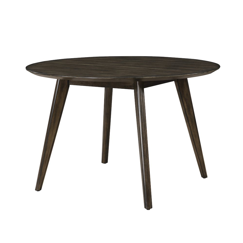 Rex 48" Wood Round Dining Table, Walnut. Picture 5