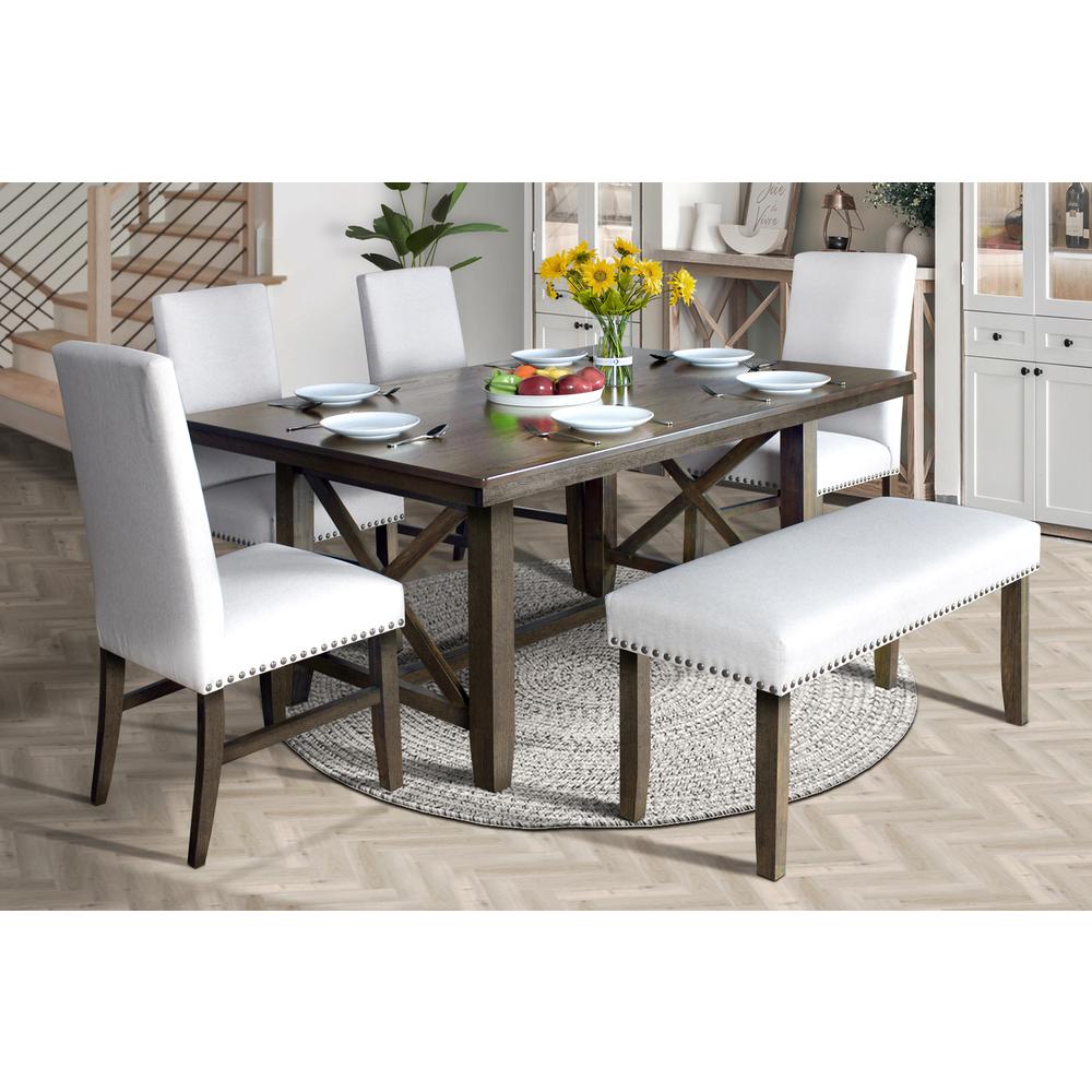 Julius Upholstered Dining Chair (2 Per Carton)-Walnut. Picture 7