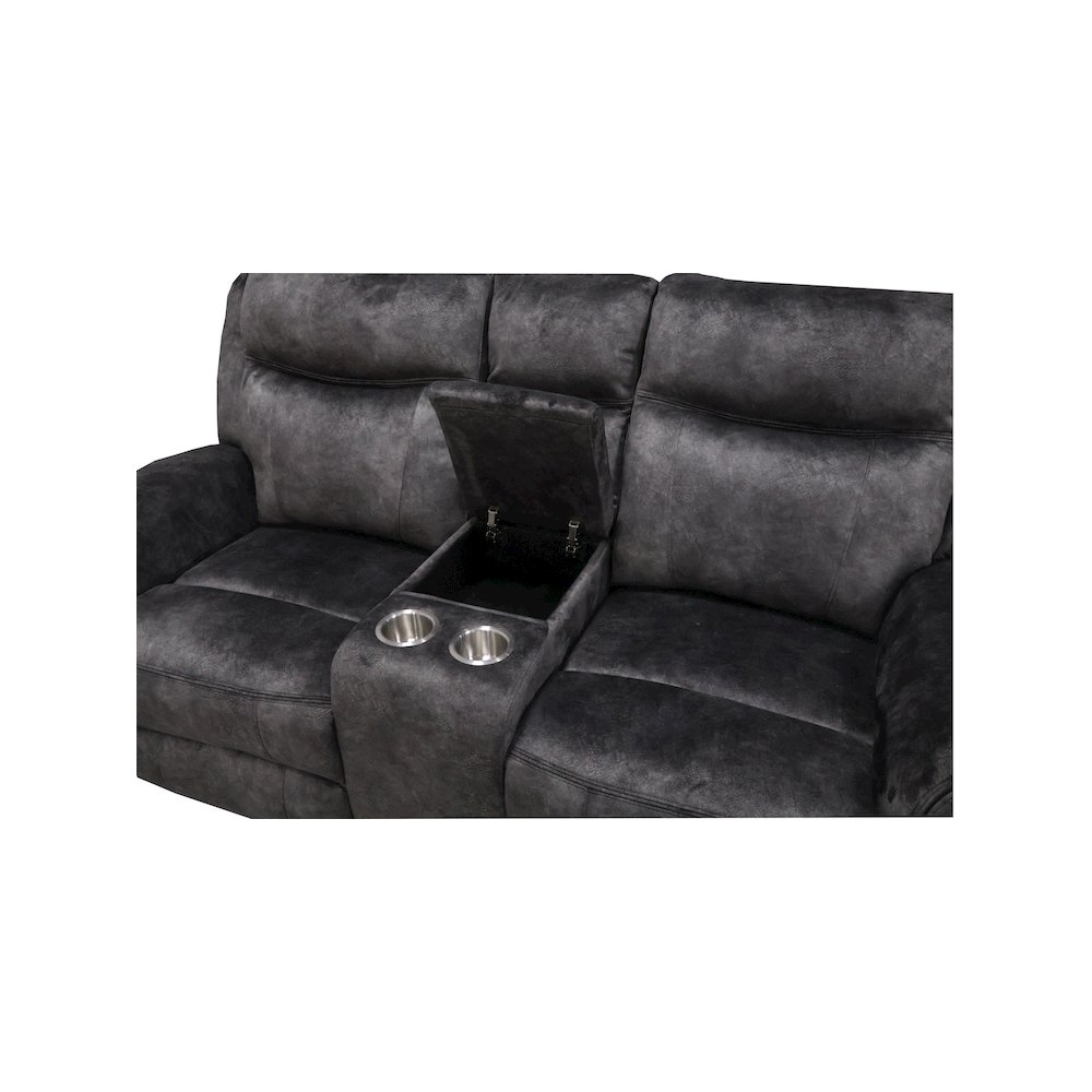 Park City 3-Piece Fabric Manual Living Room Set, Slate. Picture 8