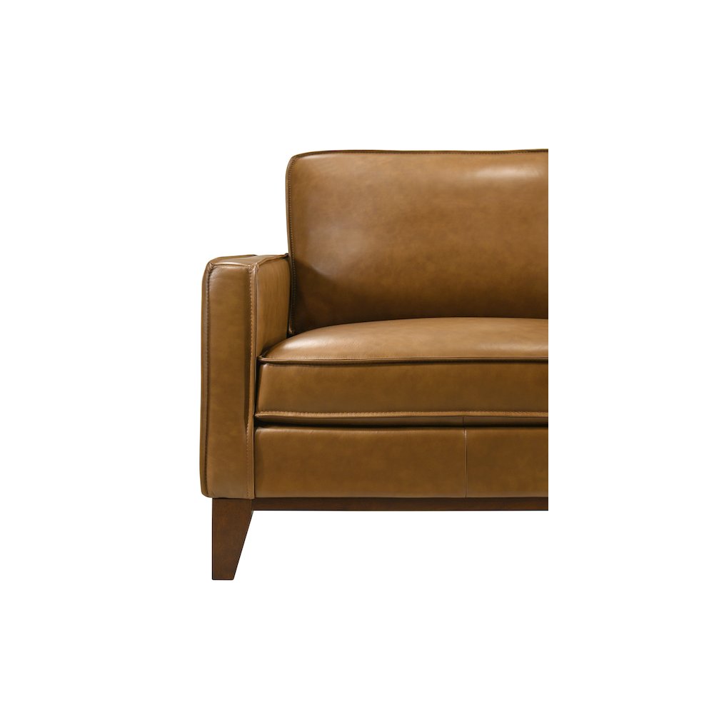 Caspar 3-Piece Leather Living Room Set, Caramel. Picture 11