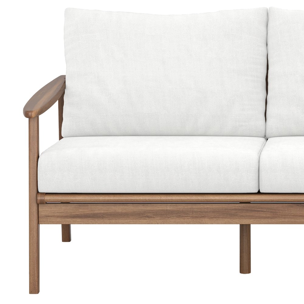 Ashton Wood/Fabric Patio Sofa in Natural. Picture 5
