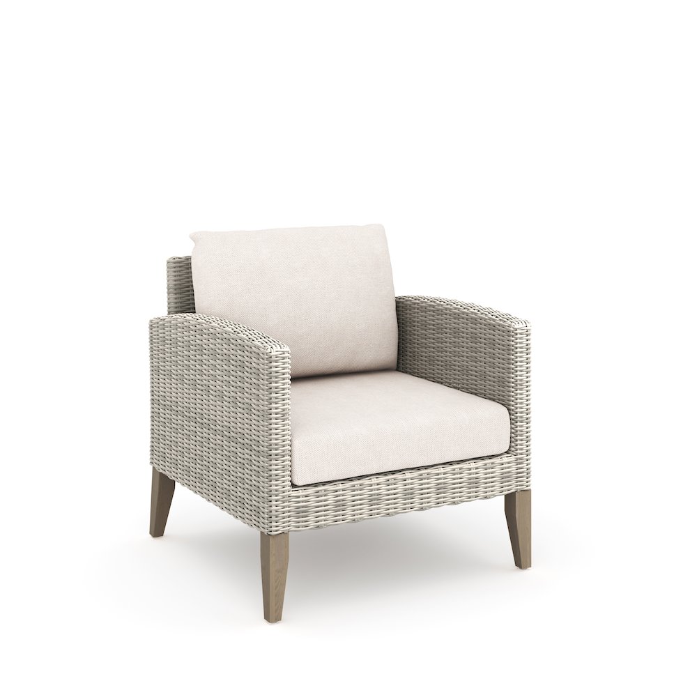 Carezza 5-Piece Wood Patio Conversation Set, Taupe. Picture 2