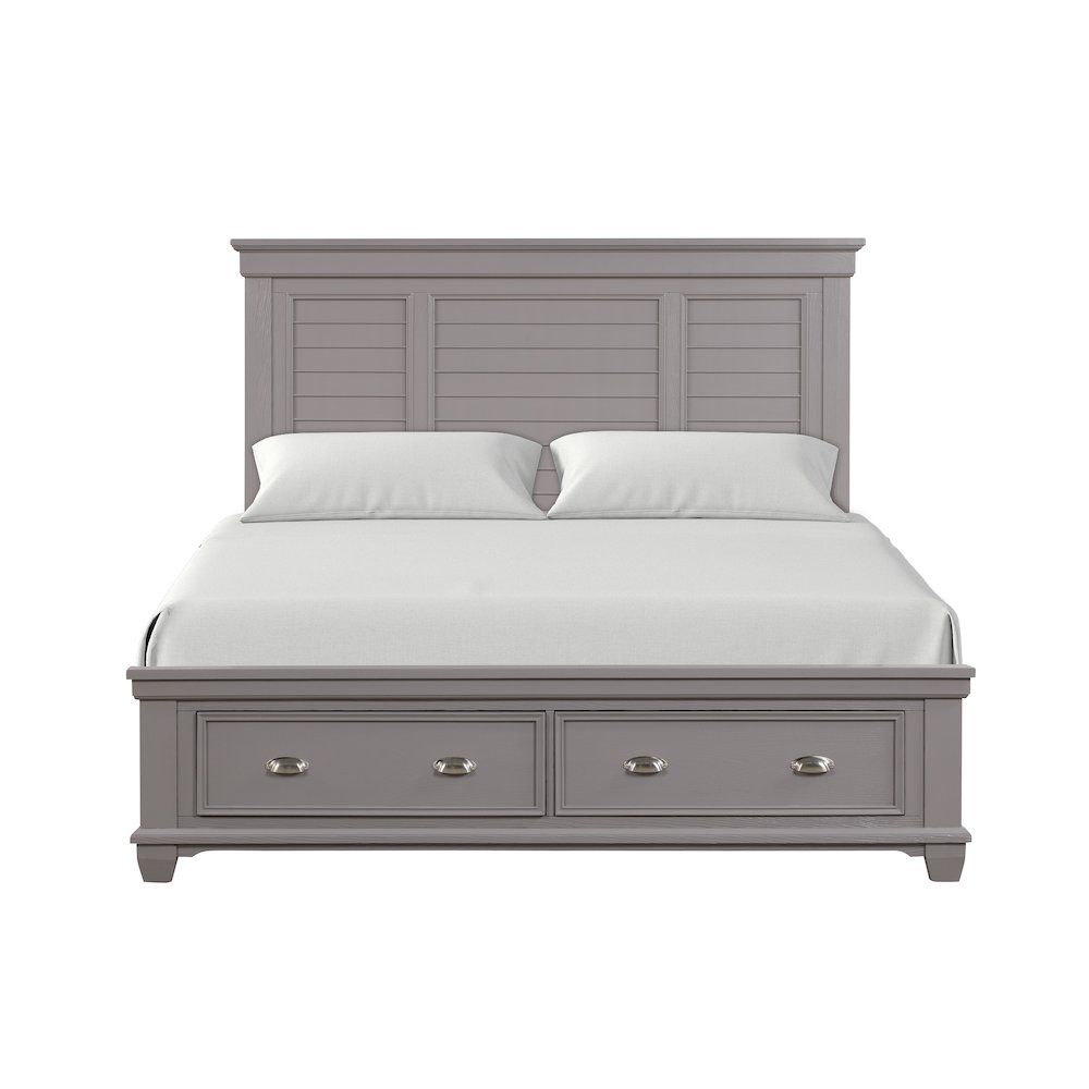 Jamestown Wood California King Storage Bed, Gray. Picture 3