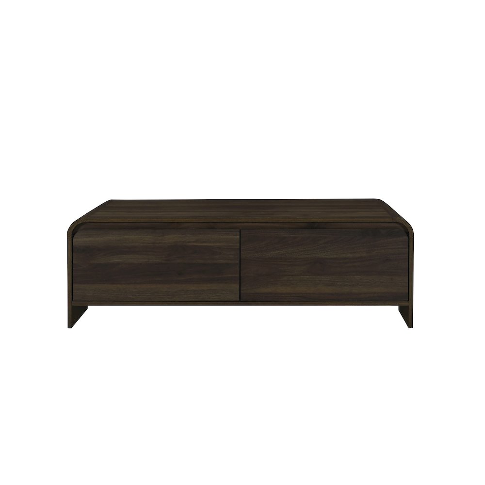 Mara 3-Piece 47 in. Walnut Rectangular Wood Coffee Table with 2 End Tables. Picture 2