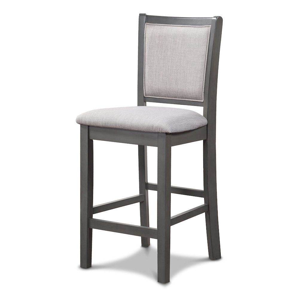 Amy Wood Counter Chair in Gray (Set of 6). Picture 1