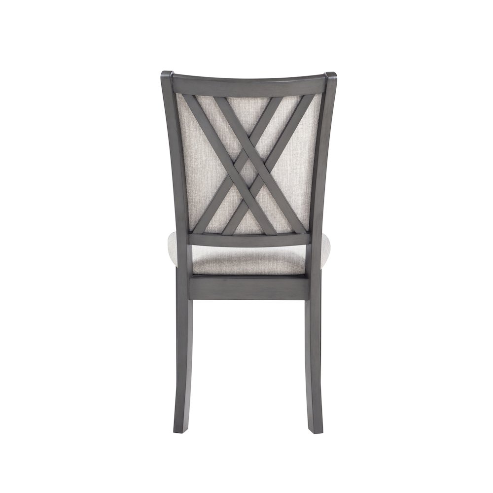 Amy Wood Dining Chair in Gray (Set of 6). Picture 4