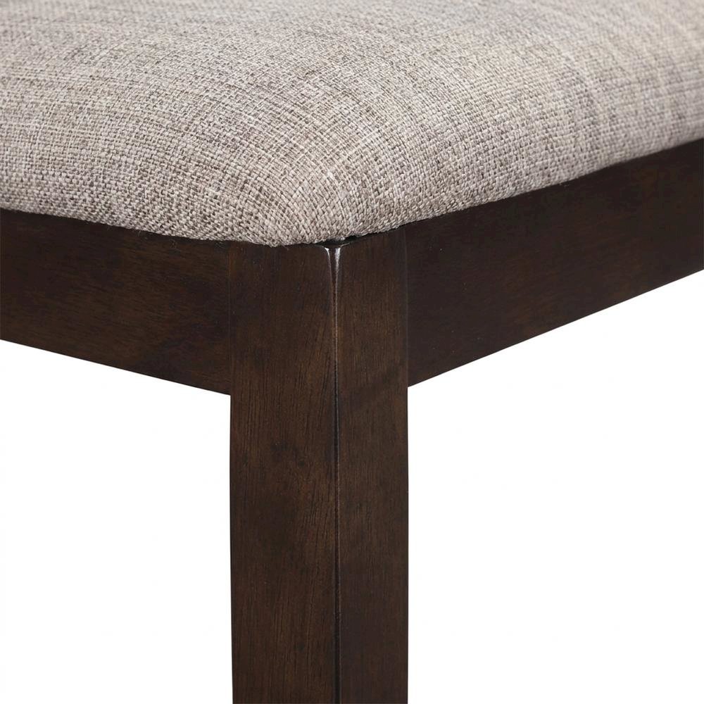 Solid Wood Upholstered Dining Chairs, Cherry, Set of 6. Picture 6