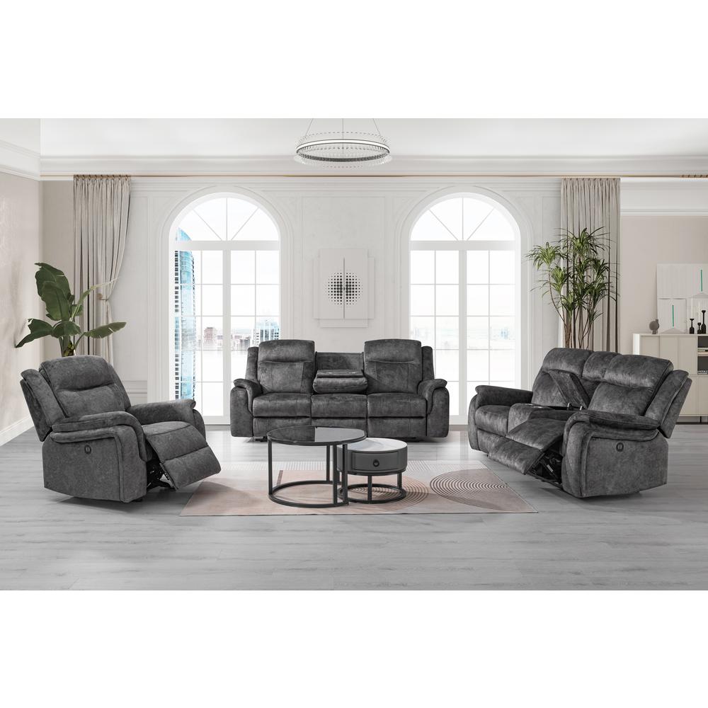 Park City Console Loveseat W/ Pwr Fr-Slate. Picture 8
