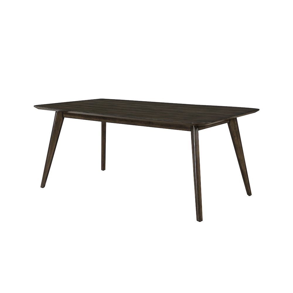 Rex 7-Piece Wood Rectangle Dining Set, Walnut. Picture 3