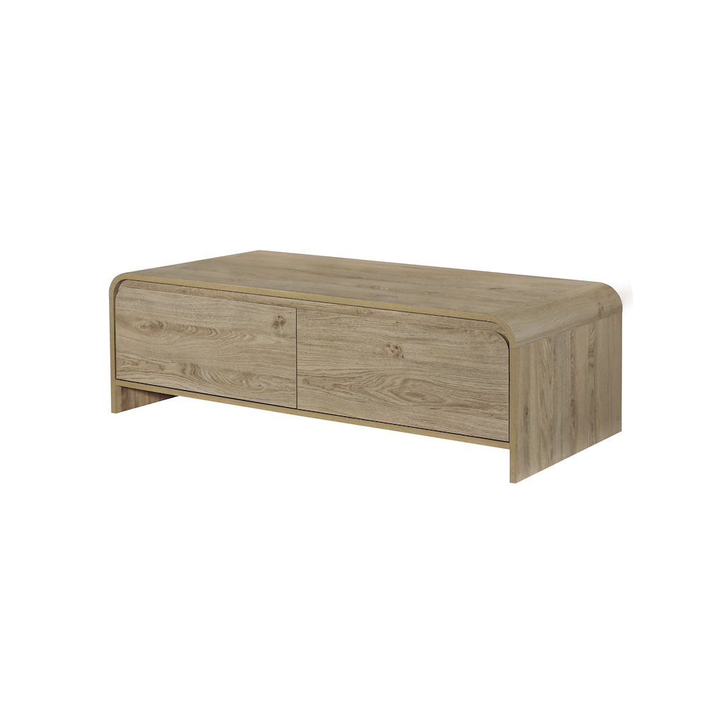 Mara 3-Piece 47 in. Natural Rectangular Wood Coffee Table with 2 End Tables. Picture 2